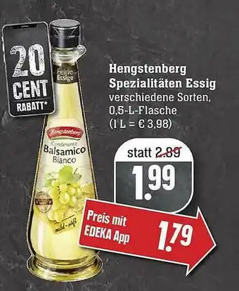 Edeka Hengstenberg Spezialitäten Essig Angebot