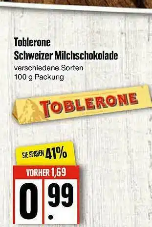 Edeka Toblerone Schweizer Milchschokolade Angebot