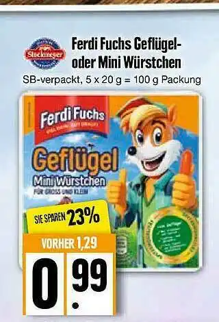 Edeka Ferdi Fuchs Geflügel-oder Mini Würstchen Angebot