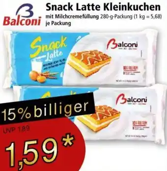 Norma Balconi Snack Latte Kleinkuchen 280 g Packung Angebot