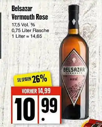 Edeka Belsazar Vermouth Rose Angebot