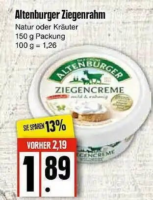 Edeka Altenburger Ziegenrahm Angebot