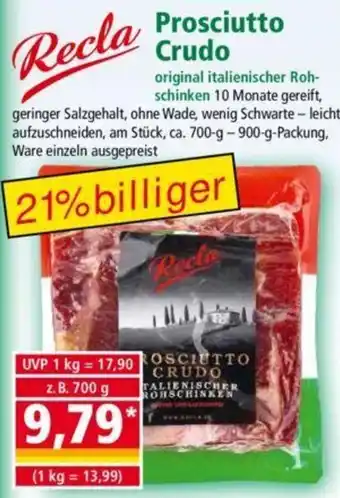 Norma Recla Prosciutto Crudo 700-900 g Packung Angebot