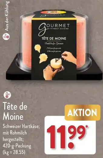 Aldi Nord Gourmet Finest Cuisine Tête de Moine 420 g Packung Angebot