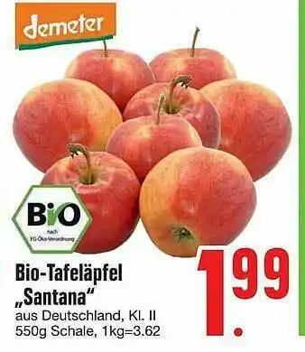 Edeka Bio-tafeläpfel „santana“ Angebot