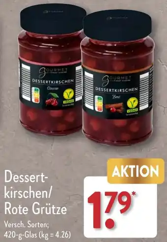 Aldi Nord Gourmet Finest Cuisine Dessertkirschen/ Rote Grütze 420 g Glas Angebot