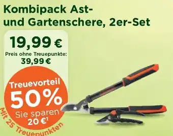 Wasgau Kombipack Ast und Gartenschere, 2 er Set Angebot