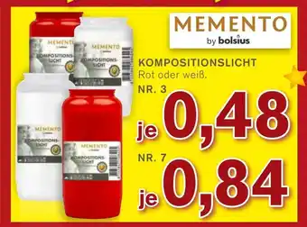 KODi MEMENTO by bolsius KOMPOSITIONSLICHT Rot oder weiß. NR. 3 Angebot