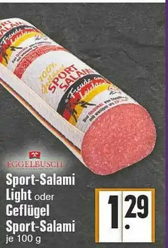 Edeka Sport-salami Light Oder Geflügel Sport-salami Angebot