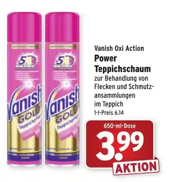 Wasgau Vanish Oxi Action Power Teppichschaum 650ml Angebot