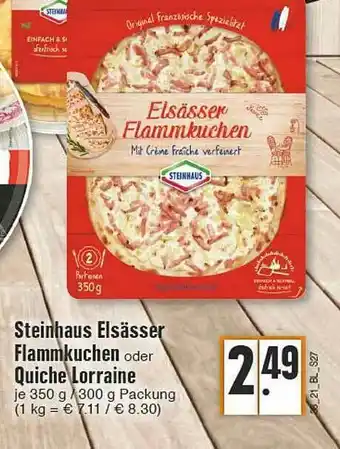 Edeka Steinhaus Elsässer Flammkuchen Oder Quiche Lorraine Angebot