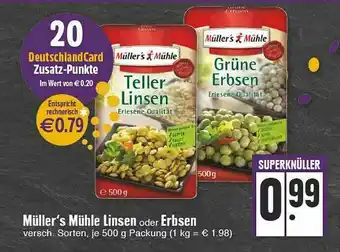 Edeka Müller's Mühle Linsen Oder Erbsen Angebot