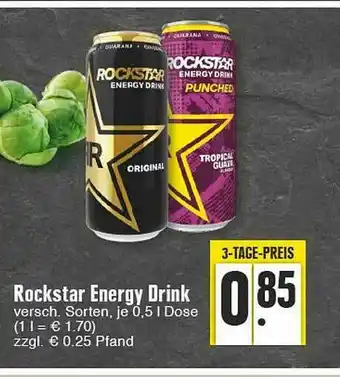 Edeka Rockstar Energy Drink Angebot