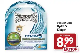 Wasgau Wilkinson Sword Hydro 5 Klingen Angebot