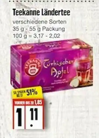 Edeka Frischemarkt Teekanne Ländertee Angebot