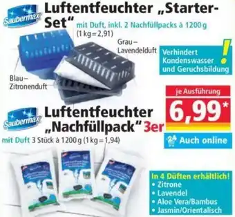 Norma Saubermax Luftentfeuchter ,,Starter Set" Angebot