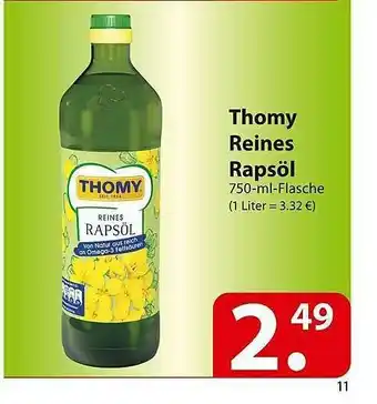 Famila Nord Ost Thomy Reines Rapsöl Angebot