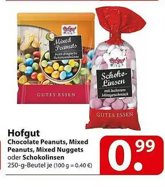 Famila Nord Ost Hofgut Chocolate Peanuts, Mixed Peanuts, Mixed Nuggets Oder Schokolinsen Angebot