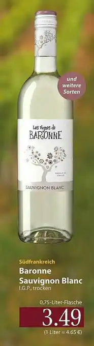 Famila Nord Ost Baronne Sauvignon Blanc Angebot