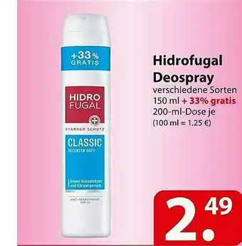 Famila Nord Ost Hidrofugal Deospray Angebot