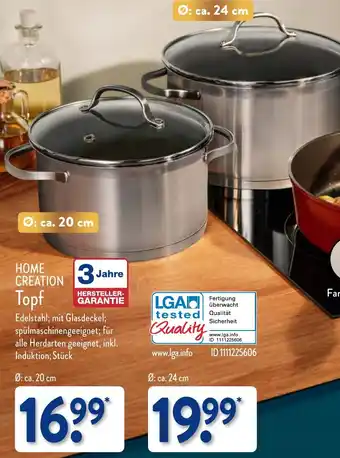 Aldi Nord Home Creation Topf Angebot