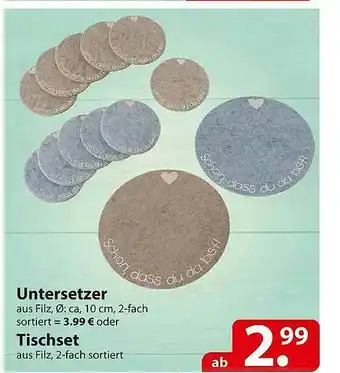 Famila Nord Ost Untersetzer Oder Tischset Angebot