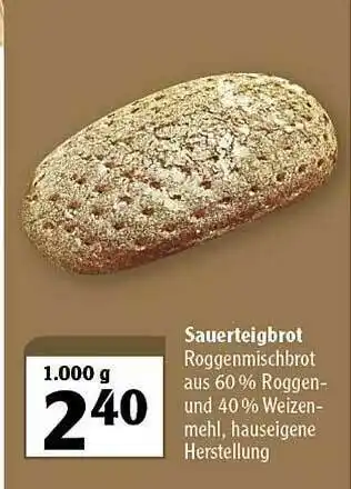 Globus Sauerteigbrot Angebot