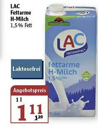 Globus Lac Fettarme H-milch Angebot