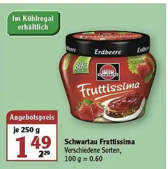 Globus Schwartau Fruttissima Angebot