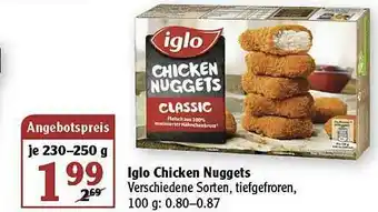 Globus Iglo Chicken Nuggets Angebot