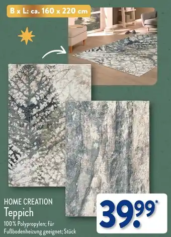 Aldi Nord HOME CREATION Teppich Angebot