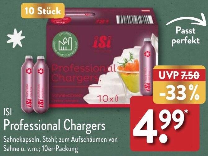 ISI Professional Chargers Angebot bei Aldi Nord