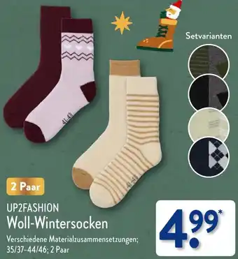 Aldi Nord UP2FASHION Woll-Wintersocken Angebot