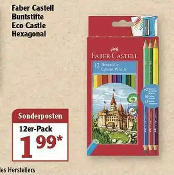 Globus Faber-castell Buntstifte Eco Castle Hexagonal Angebot