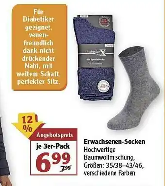 Globus Erwachsenen-socken Angebot