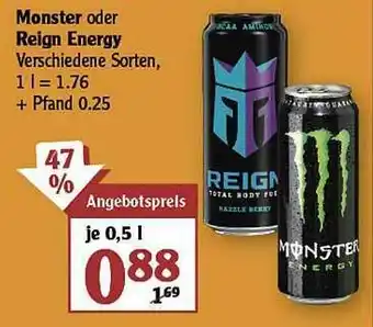 Globus Monster Oder Reign Energy Angebot