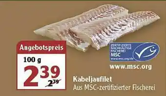 Globus Kabeljaufilet Angebot