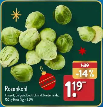 Aldi Nord Rosenkohl 750 g Netz Angebot