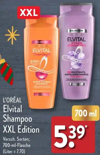 Aldi Nord L'ORÉAL Elvital Shampoo XXL Edition 700 ml Flasche Angebot