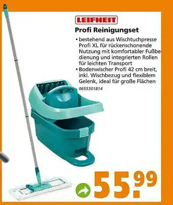 Globus Baumarkt Leifheit Profi Reinigungset Angebot