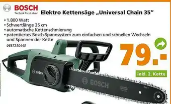 Globus Baumarkt Bosch Elektro Kettensäge „universal Chain 35” Angebot