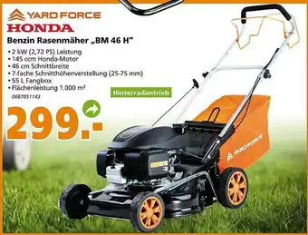 Globus Baumarkt Honda Benzin Rasenmäher „bm 64 H” Angebot