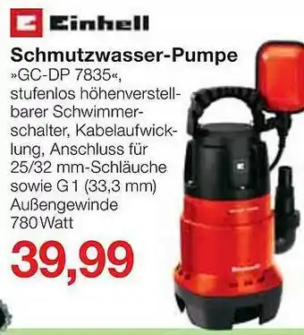 Jawoll Einhell Schmutzwasser-pumpe Angebot