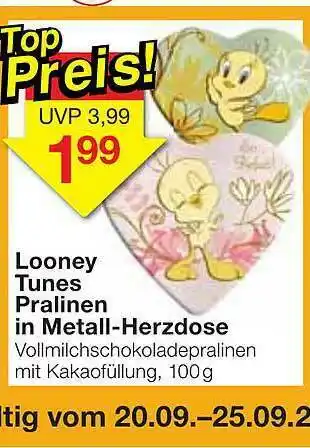 Jawoll Looney Tunes Pralinen In Metall-hezdose Angebot