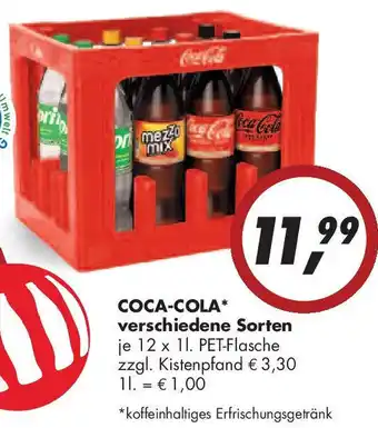 Gefako COCA-COLA 12x1 L PET Flasche Angebot