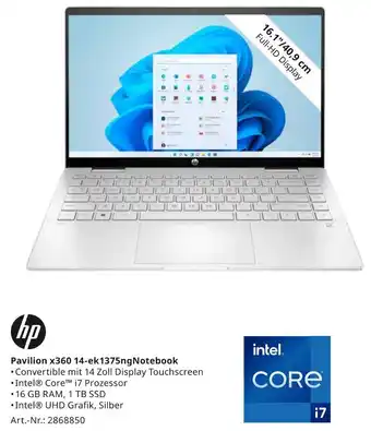 MediaMarkt hp Pavilion x360 14-ek1375ngNotebook Angebot