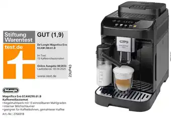 MediaMarkt DeLonghi Magnifica Evo ECAM290.61.B Kaffeevollautomat Angebot