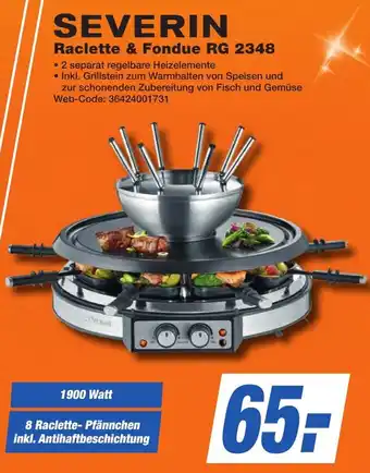 K+B Expert SEVERIN Raclette & Fondue RG 2348 Angebot