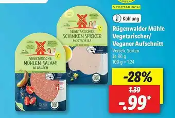 Lidl Rügenwalder Mühle Vegetarischer Veganer Aufschnitt Angebot