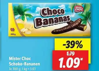 Lidl Mister Choc Schoko-bananen Angebot